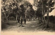 Old postcard AK Sfax ball games in the public garden Tunisia (1404884)