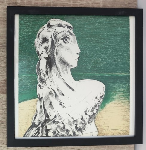 Lithographie signée bernard - signée,