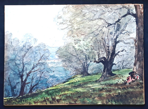 Aquarelle originale paysage - originale,