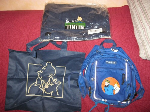 Lot tintin sac dos - sac, papier