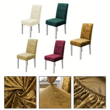 Housses de chaise housses de chaise velours résistant aux taches tissu brillant