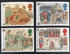 GB 1986 Mint MNH 900th Anniv of Doomsday Book Medieval Life SG1324-7  FREE P&P