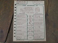 Fiche technique RTA, Opel