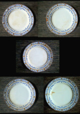 Lot of 5 Colbert CREIL & MONTEREAU Faience Late 19th Century Service Plates Second Choice!