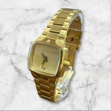 Nixon Player Gold Quartz Analog Watch Diamond Marker 14.5cm Stainless Steel