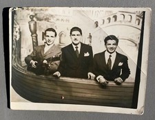 Antique PHOTO decor Trompe l'oeil VENICE gondola bridge of sighs guitar man