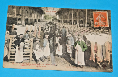 Cpa abattoirs villette - de, la