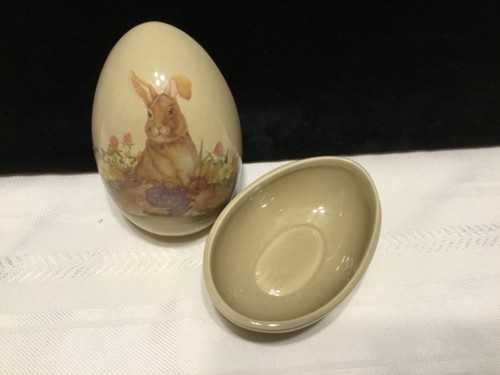 Ceramic easter bunny egg shape - bunny,