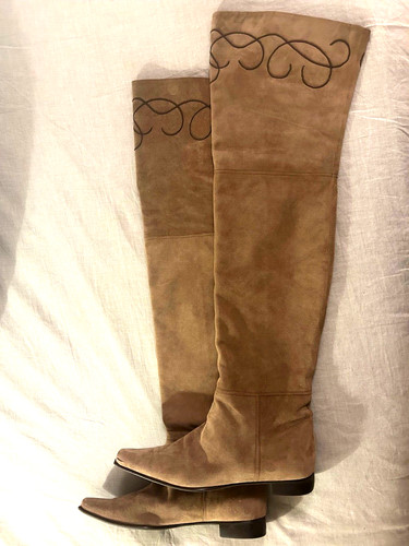 Bottes cuissardes daim - , taille