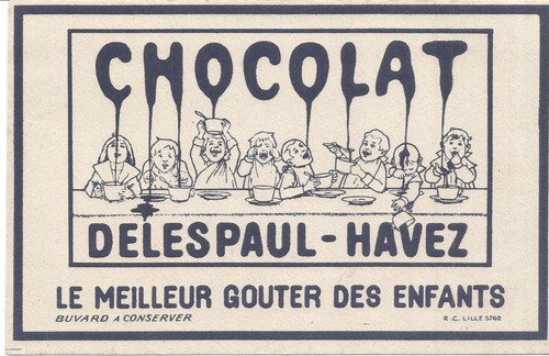 Buvard chocolat delespaul - chocolat,