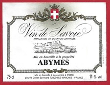 120-48 label wine of SAVOY ABYMES set CELLIER SAVOYARD 73 LES MARCHES