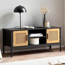 FineBuy Meuble TV 110 cm Noir