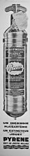 1927 PYRENE FIRE EXTINGUISHER PRESS ADVERTISEMENT - ADVERTISING