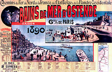 Affiche chemin de fer Nord et Belge - Ostende