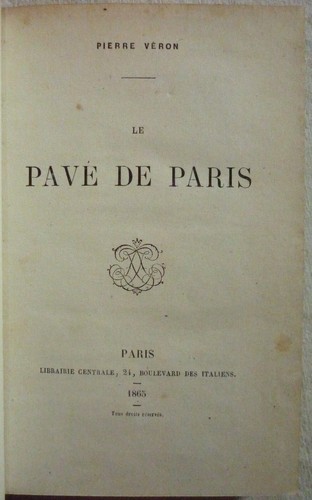 Pierre veron pavé de - veron, le