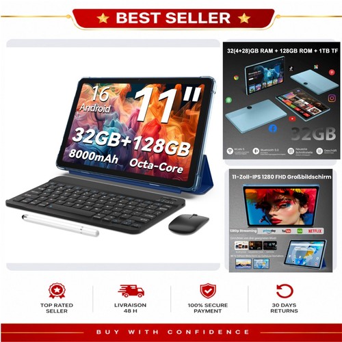 Tablette android pouces 32 - 11,