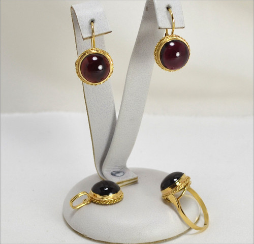 Parure kt cabochon - 18,