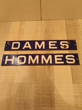 Ensemble De Deux Plaques Émaillée Ancienne Hommes-Dames