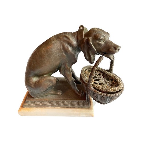 Sculpture chien panier - sculpture, de