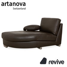 Artanova Medea Cuir Chaise Longue Brun Foncé