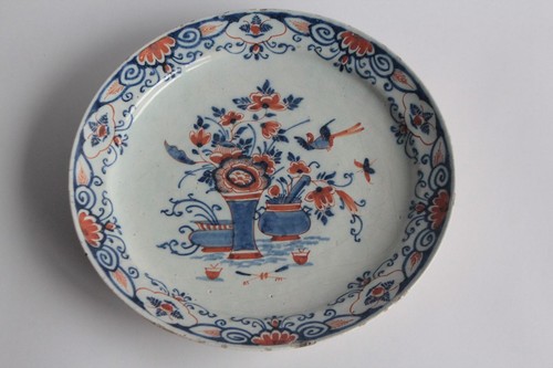 Assiette faïence delft xviiie - assiette,