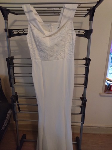 Robe blanche soirée ou - robe, soirée,