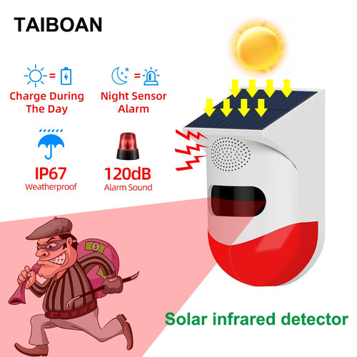Alarme pir solaire infrarouge - alarme,