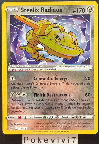 Carte pokemon steelix - carte, radieux