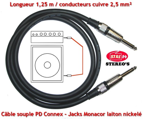 Câble jack 5 mm cu - jack,