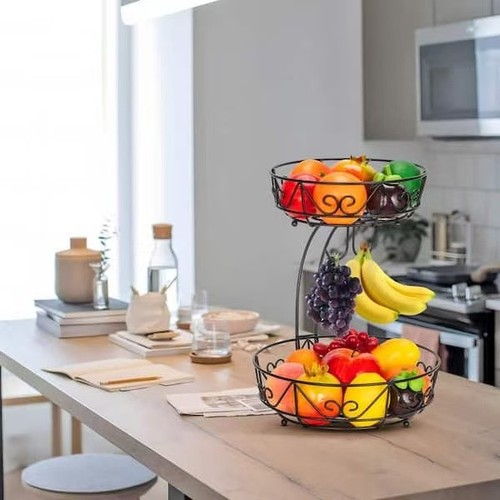 Iron tier countertop fruit - iron, 2-tier