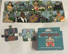 Disney 12 Pin Set Character Connection Puzzle Lilo & Stitch Complete Chaser Le