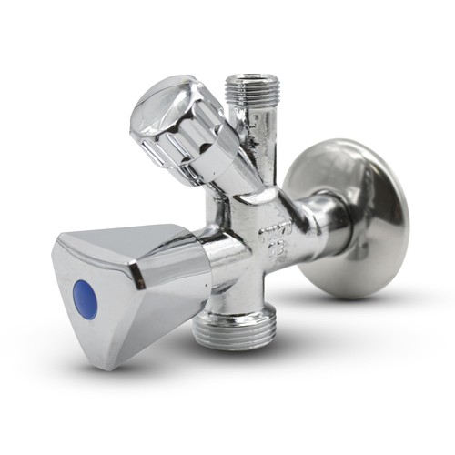 Robinet equerre double - robinet, |