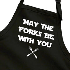 May The Forks Be With You Star Wars Quote BBQ Cook Cooking Grill Kitchen Apron