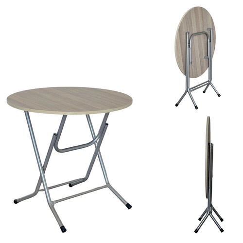 Table ronde pliable diam 80cm - ronde, diam.80cm