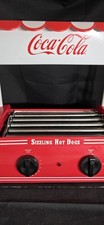 Nostalgia Coca-Cola Hot Dog Roller Holds 8 Regular Sized or 4-Foot 