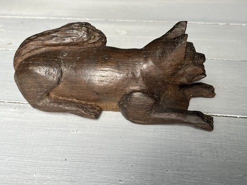 Sculpture bois chat - en,