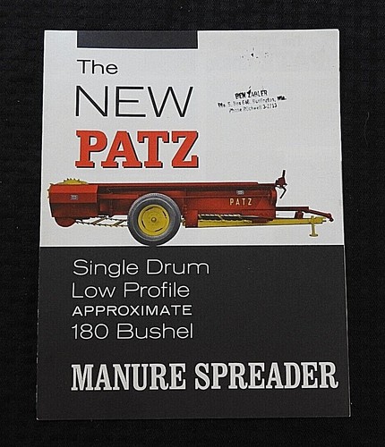 1965 patz modèle 180 fumier - patz,