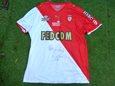 Maillot AS MONACO FC asm signed signé ADRIANO "Pour les Bulls" foot ultras