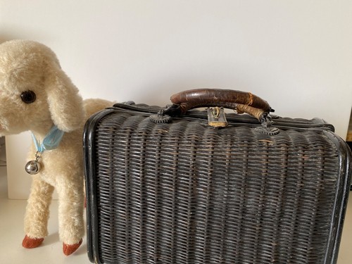 Ancien panier valise osier - panier,