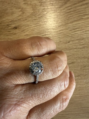 Bague sertie solitaire argent