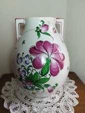 Stunning Polychrome Earthenware Jug or Vase Floral Decor, Signed Henri Chaumeil 