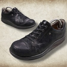 Finn Comfort Ikebukuro Black Nappa Leather Sneakers UK 6.5W / US 8.5 Cushion