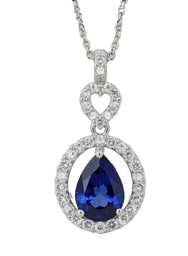 Pendentif saphir blanc - en,