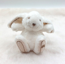 Tartine et Chocolat mini peluche doudou lapin blanc Augustin beige marron 12 cm