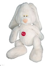 Grande peluche lapin blanc