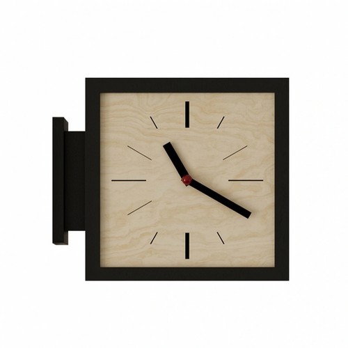 Horloge angle double face - d'angle,