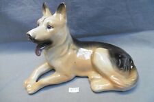 old chien German shepherd earthenware, length 20.5 cm (ref AZ32)