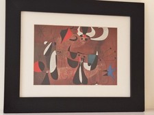 Joan Miro, People in the Night, 1950, Vintage Art Print, Framed, H38xW48cm