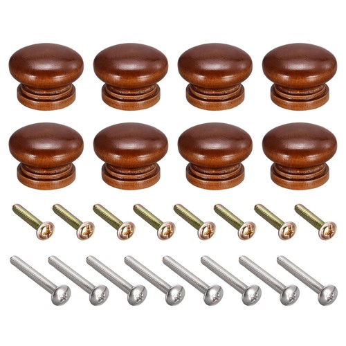Rond bois boutons 8pcs - boutons,