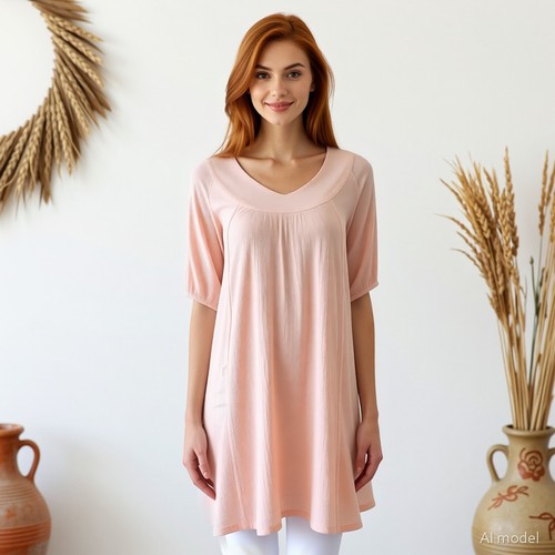 élégante femme tunique robe - tunique,